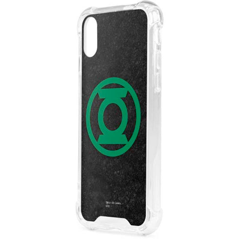 DC Comics Green Lantern Logo Black Background iPhone XS Clear Case