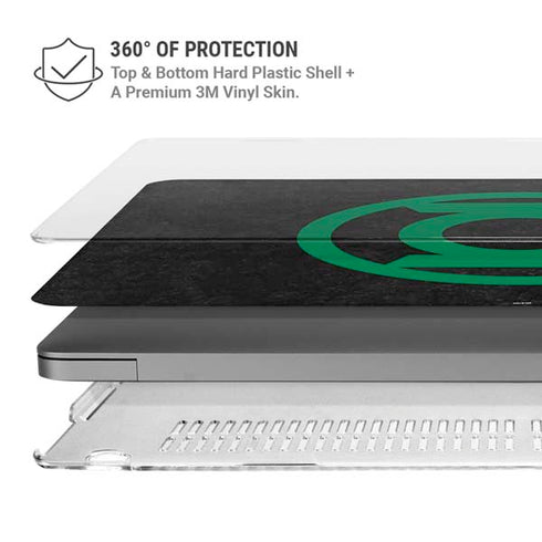 DC Comics Green Lantern Logo Black Background MacBook Pro 14in (2021-24) Case plus Skin