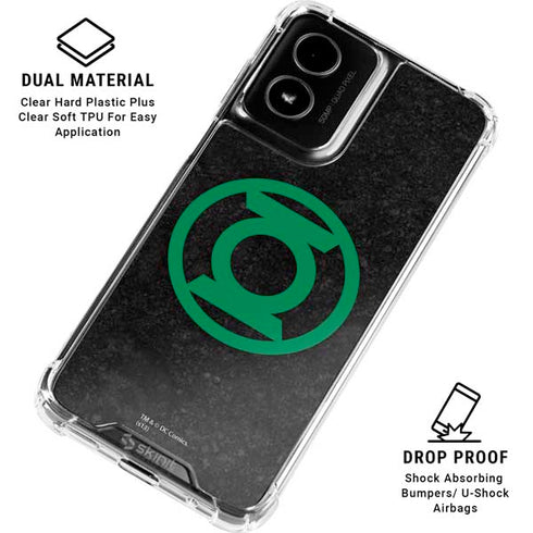 DC Comics Green Lantern Logo Black Background Moto G Power 5G (2024) Clear Case