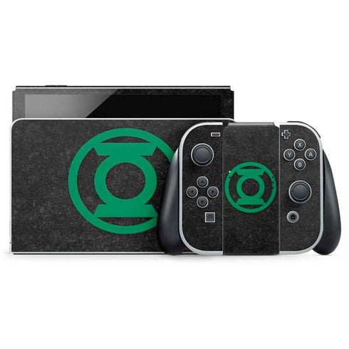 DC Comics Green Lantern Logo Black Background Nintendo Skins
