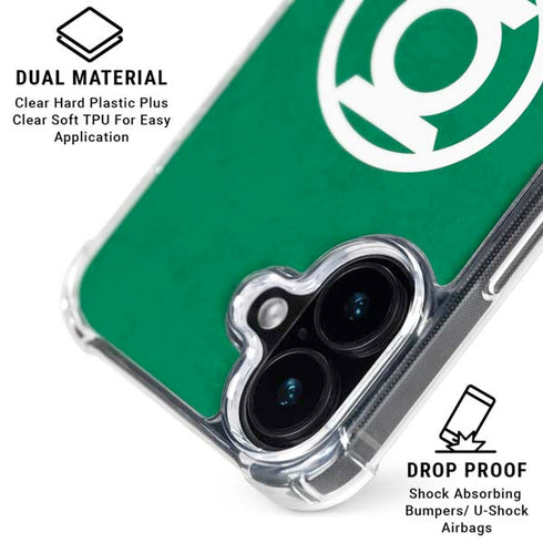 DC Comics Green Lantern Original Logo iPhone 16 Plus Clear Case
