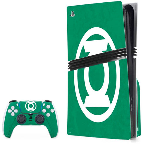 DC Comics Green Lantern Original Logo PS5 Pro Disk Bundle Skin