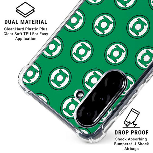 DC Comics Green Lantern Logo Pattern Galaxy A36 5G Clear Case