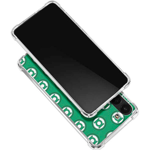 DC Comics Green Lantern Logo Pattern Galaxy S24 FE Clear Case