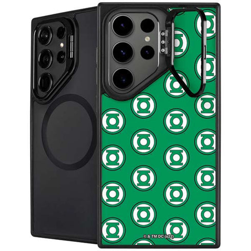 DC Comics Green Lantern Logo Pattern Galaxy S25 Ultra Kickstand Case
