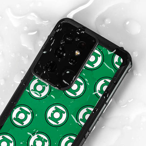 DC Comics Green Lantern Logo Pattern Galaxy S24 Ultra Waterproof Case