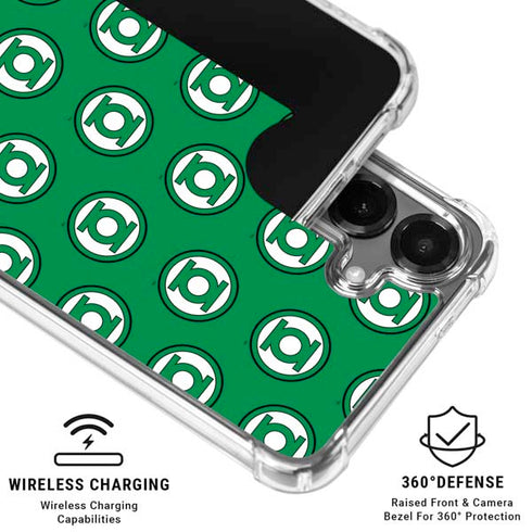 DC Comics Green Lantern Logo Pattern Galaxy S26 Plus Clear Case