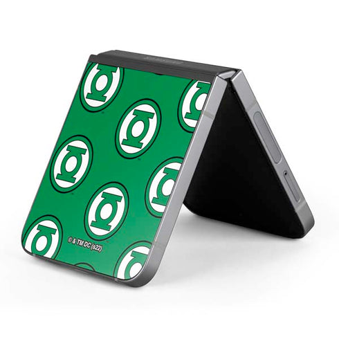 DC Comics Green Lantern Logo Pattern Galaxy Z Flip6 Skin