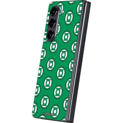 DC Comics Green Lantern Logo Pattern Galaxy Z Fold5 5G Skin