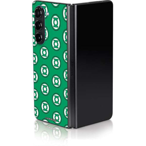 DC Comics Green Lantern Logo Pattern Galaxy Z Fold5 5G Skin