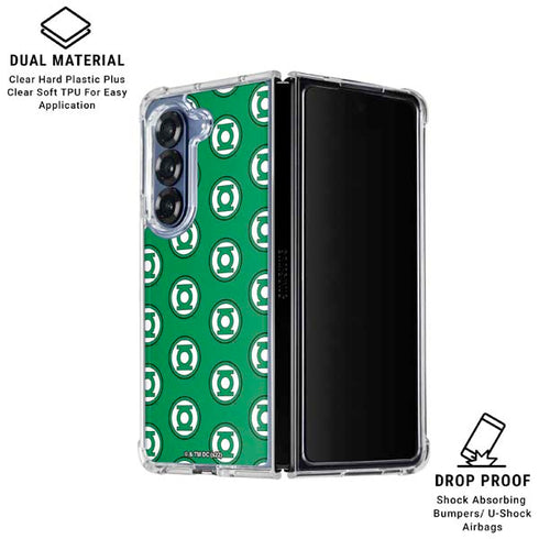 DC Comics Green Lantern Logo Pattern Galaxy Z Fold6 Clear Case