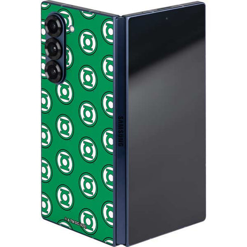 DC Comics Green Lantern Logo Pattern Galaxy Z Fold6 Skin