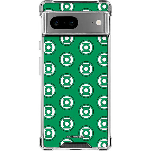 DC Comics Green Lantern Logo Pattern Google Pixel 8a Clear Case
