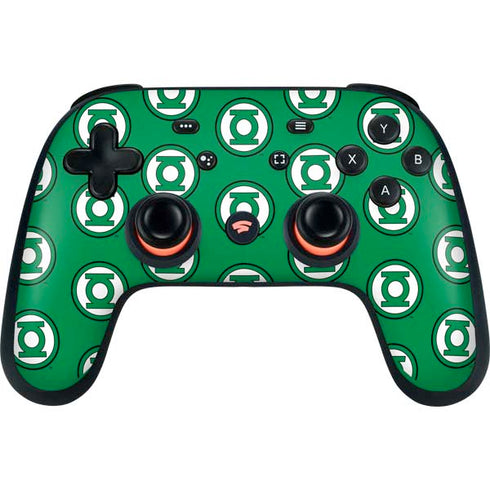 DC Comics Green Lantern Logo Pattern Google Stadia Controller Skin