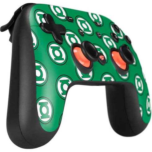 DC Comics Green Lantern Logo Pattern Google Stadia Controller Skin