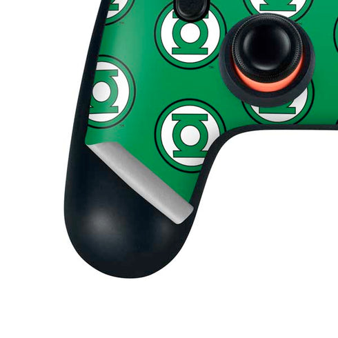 DC Comics Green Lantern Logo Pattern Google Stadia Controller Skin