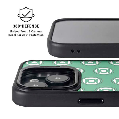 DC Comics Green Lantern Logo Pattern iPhone 14 Kickstand Case