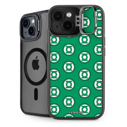 DC Comics Green Lantern Logo Pattern iPhone 15 Kickstand Case