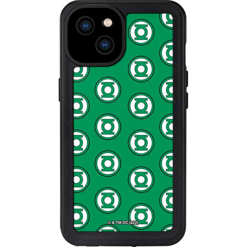 DC Comics Green Lantern Logo Pattern iPhone 15 Plus Waterproof Case