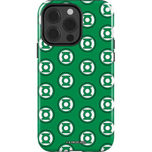 DC Comics Green Lantern Logo Pattern iPhone 15 Pro Impact Case