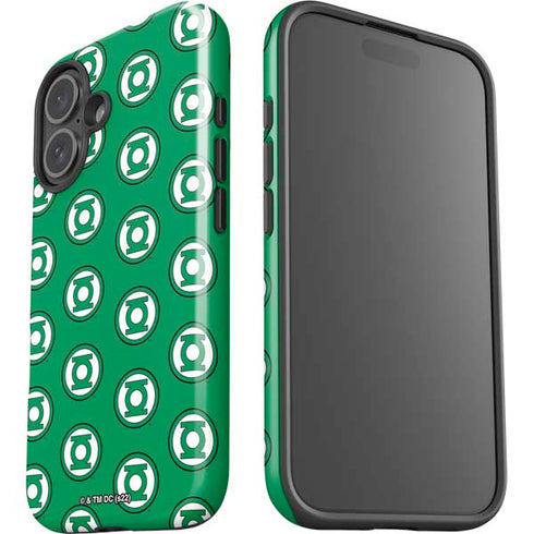 DC Comics Green Lantern Logo Pattern iPhone 16 Impact Case