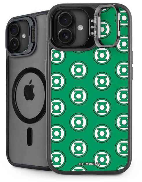 DC Comics Green Lantern Logo Pattern iPhone 16 Plus Kickstand Case