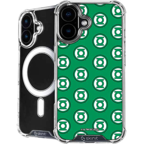 DC Comics Green Lantern Logo Pattern iPhone 16 Plus MagSafe Case