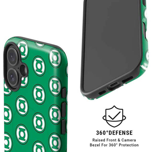 DC Comics Green Lantern Logo Pattern iPhone 16 Plus Magsafe Impact Case