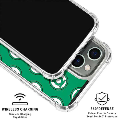 DC Comics Green Lantern Logo Pattern iPhone 16 Pro Clear Case
