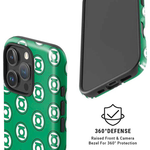 DC Comics Green Lantern Logo Pattern iPhone 16 Pro Magsafe Impact Case