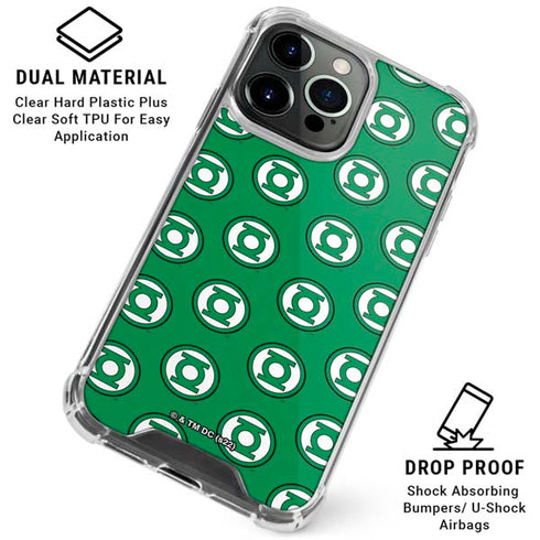 DC Comics Green Lantern Logo Pattern iPhone 16 Pro Max Clear Case