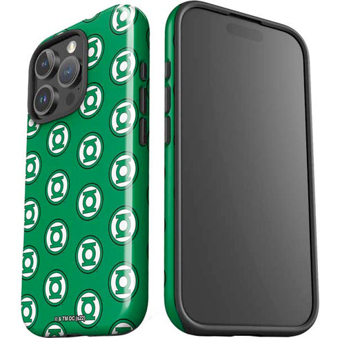 DC Comics Green Lantern Logo Pattern iPhone 16 Pro Max Impact Case