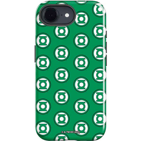 DC Comics Green Lantern Logo Pattern iPhone 16e Impact Case