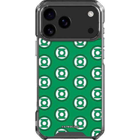 DC Comics Green Lantern Logo Pattern iPhone 18 Pro Max Clear Case