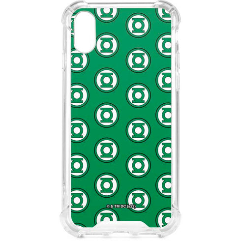 DC Comics Green Lantern Logo Pattern iPhone XS Clear Case
