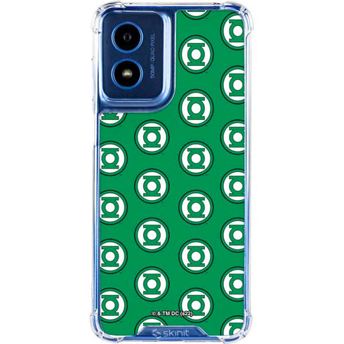 DC Comics Green Lantern Logo Pattern Moto G 5G (2024) Clear Case