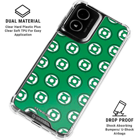 DC Comics Green Lantern Logo Pattern Moto G Power 5G (2024) Clear Case