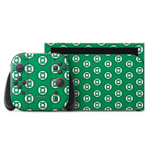 DC Comics Green Lantern Logo Pattern Nintendo Switch 2 (2025) with Joy-Con Skin
