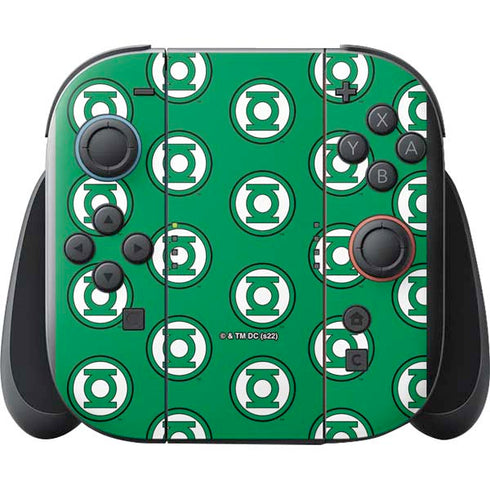 DC Comics Green Lantern Logo Pattern Nintendo Switch 2 (2025) with Joy-Con Skin