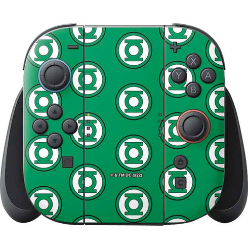 DC Comics Green Lantern Logo Pattern Nintendo Skins