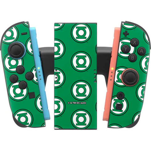 DC Comics Green Lantern Logo Pattern Nintendo Switch 2 (2025) Joy-Con Controller Skin