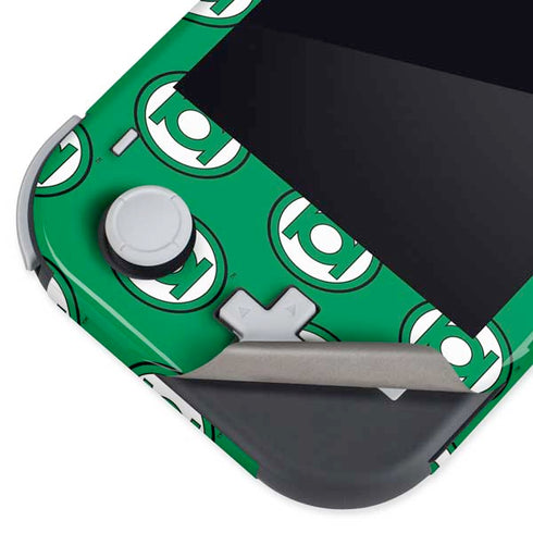 DC Comics Green Lantern Logo Pattern Nintendo Switch Lite Skin