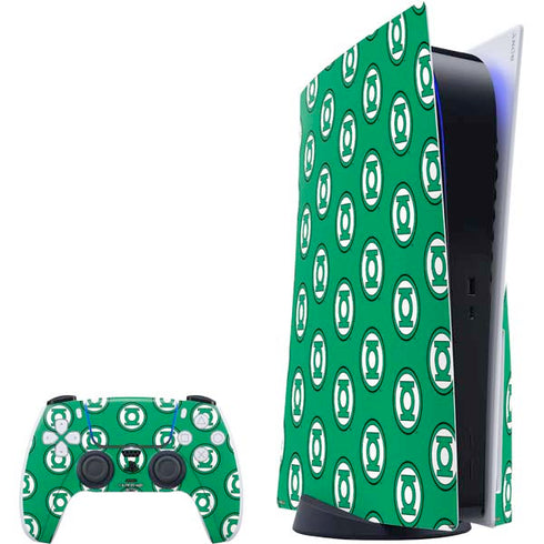 DC Comics Green Lantern Logo Pattern PlayStation PS5 Skins