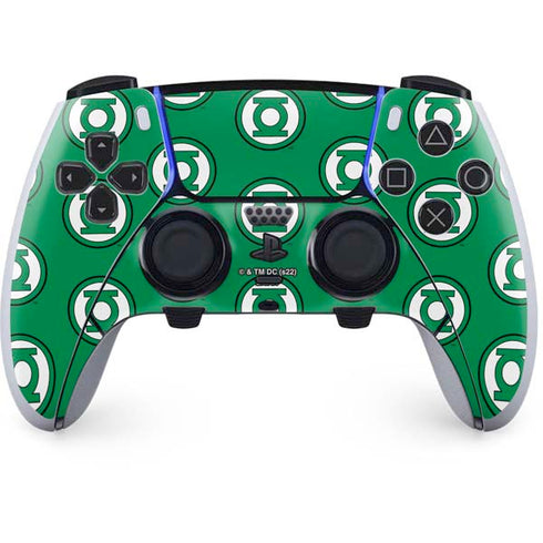 DC Comics Green Lantern Logo Pattern PS5 DualSense Edge Pro Controller Skin
