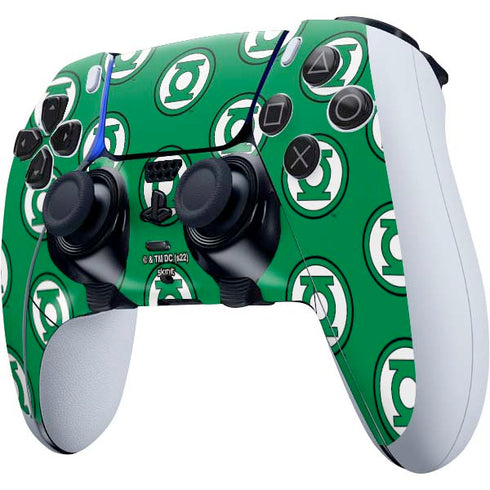 DC Comics Green Lantern Logo Pattern PS5 DualSense Edge Pro Controller Skin