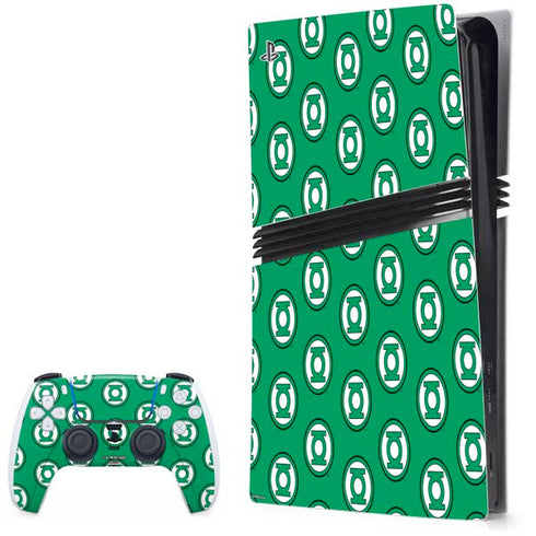 DC Comics Green Lantern Logo Pattern PS5 Pro Bundle Skin