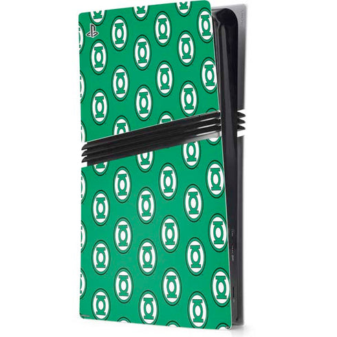 DC Comics Green Lantern Logo Pattern PS5 Pro Console Skin
