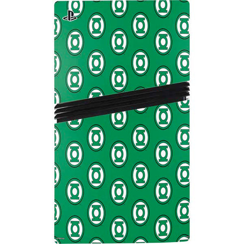 DC Comics Green Lantern Logo Pattern PS5 Pro Console Skin
