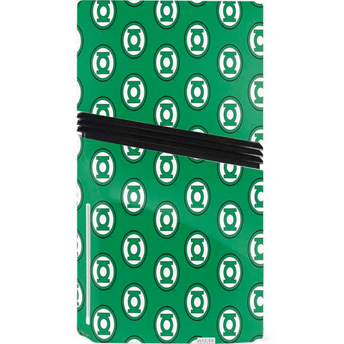 DC Comics Green Lantern Logo Pattern PS5 Pro Disk Console Skin