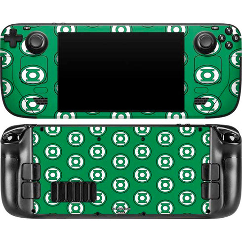 DC Comics Green Lantern Logo Pattern Steam Deck Handheld Gaming Computer OLED Skin